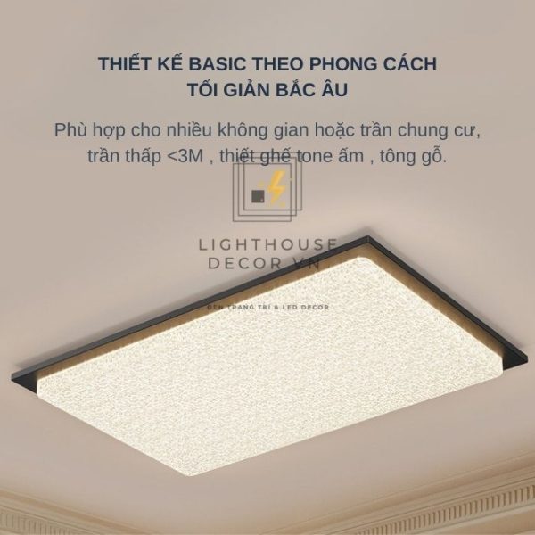 Đèn ốp trần phòng khách hiện đại đơn giản bảo vệ mắt WOPT5381